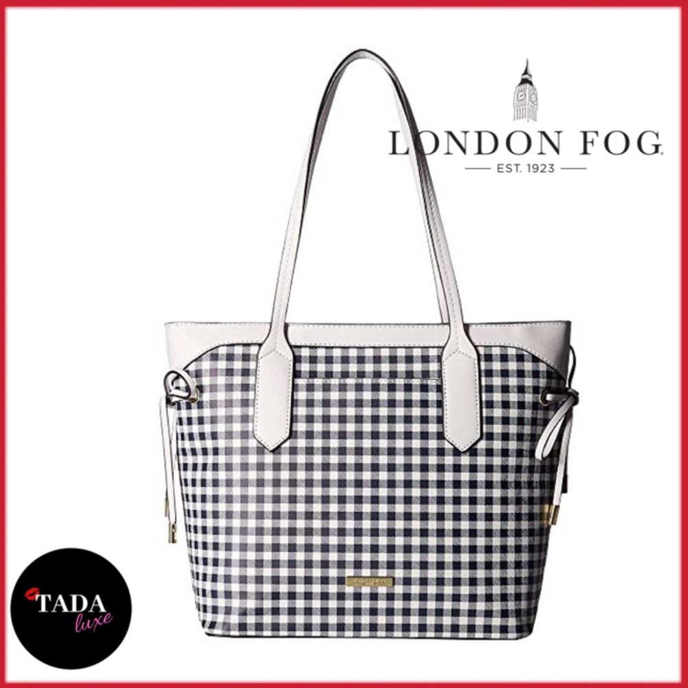 NEW. London Fog Plaid Tote